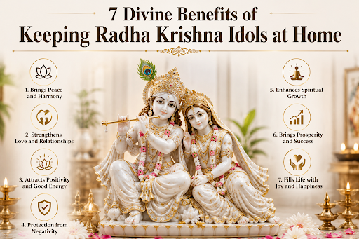 7 Divine Benefits of Keeping Radha Krishna Idols at Home