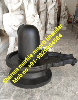 Black Sangmarmar Shivling Statue For Temple