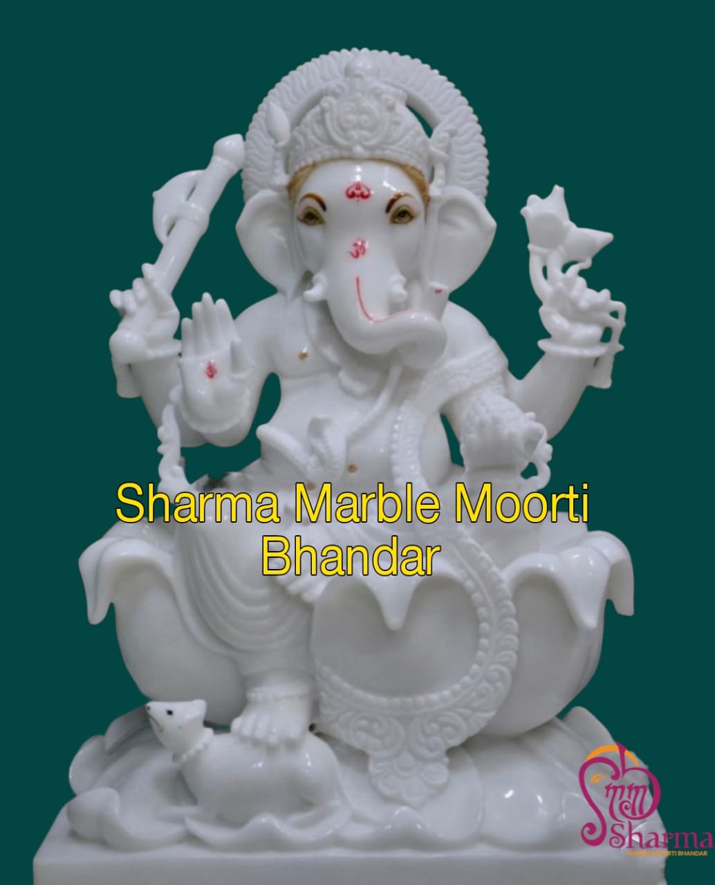 Ganpati Bapa Murti In Makrana Marble For Homes And Temples