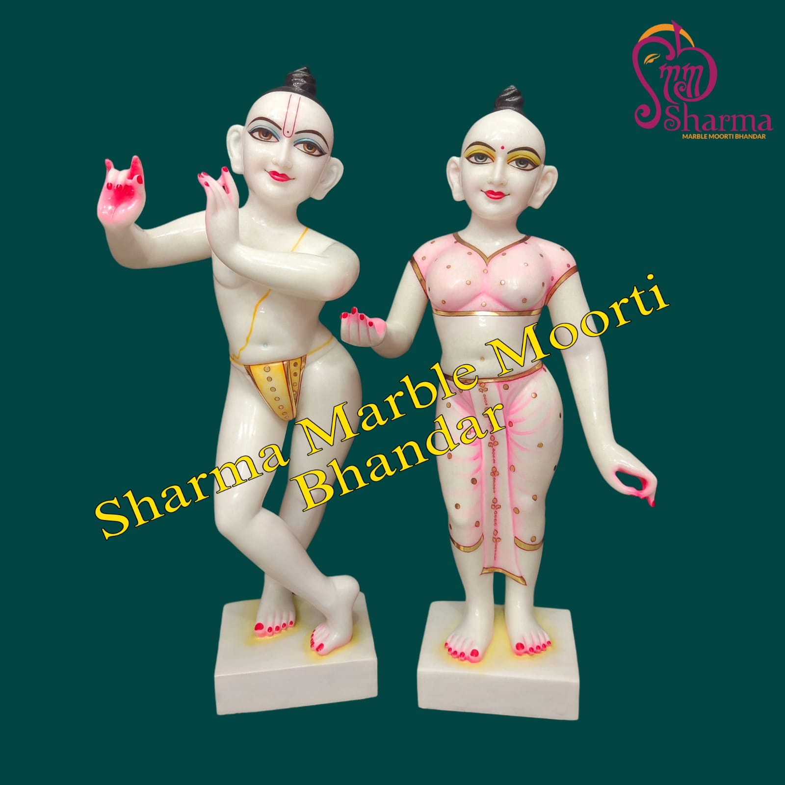 Iskcon Radha Krishna Marble Murti For Homes Or Temples
