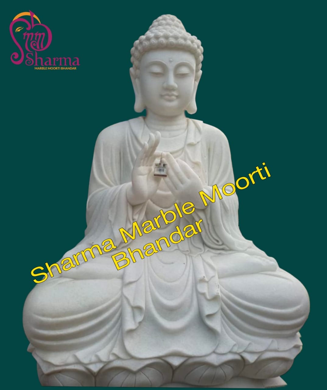 White Marble Ashirwad Posture Buddha Statue