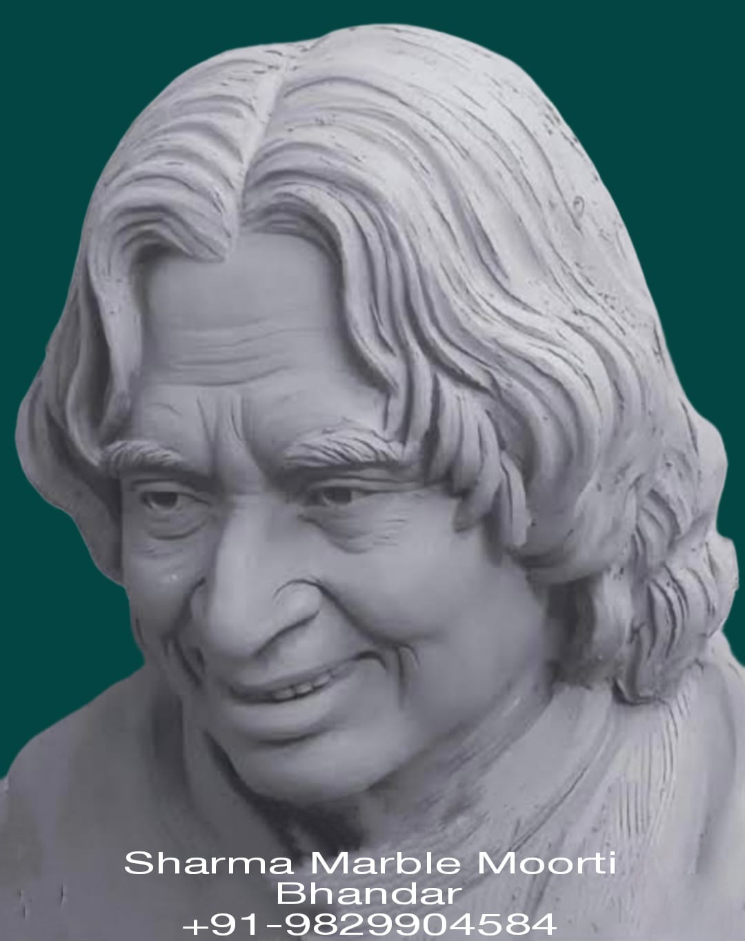 White Marble Sir Abdul Kalam Idol For Institute