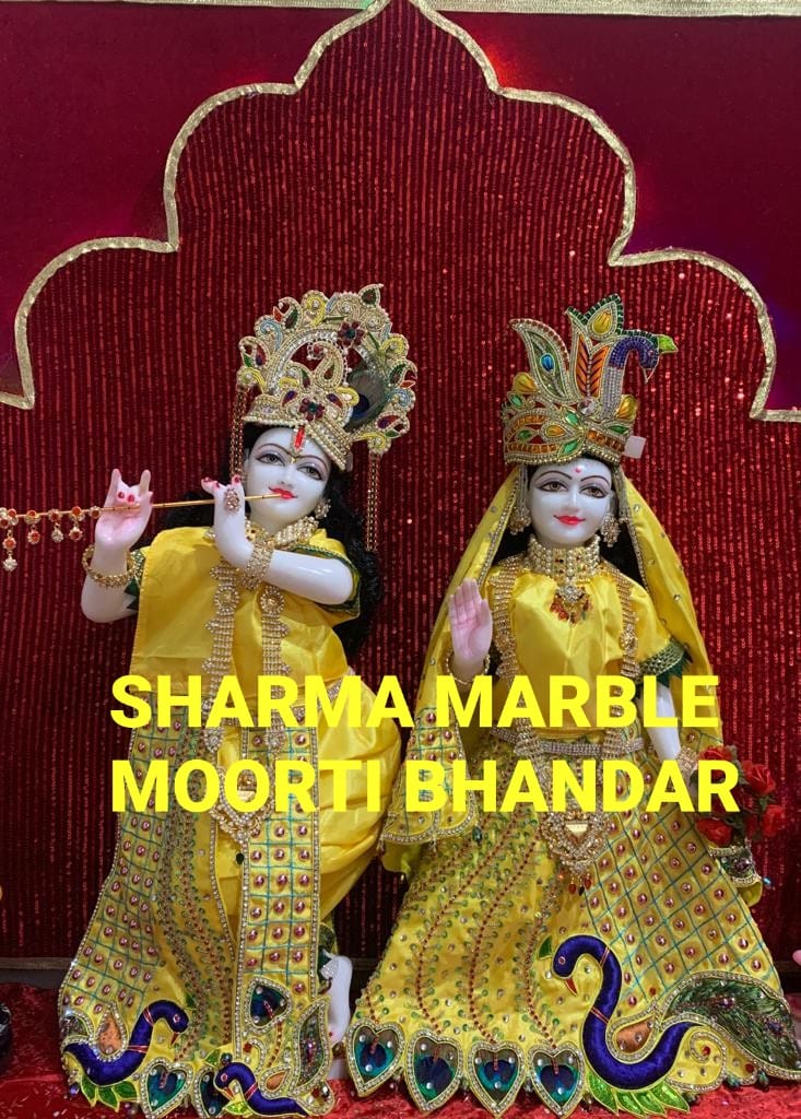 Marble Jugal Radha Krishna Murti For Homes