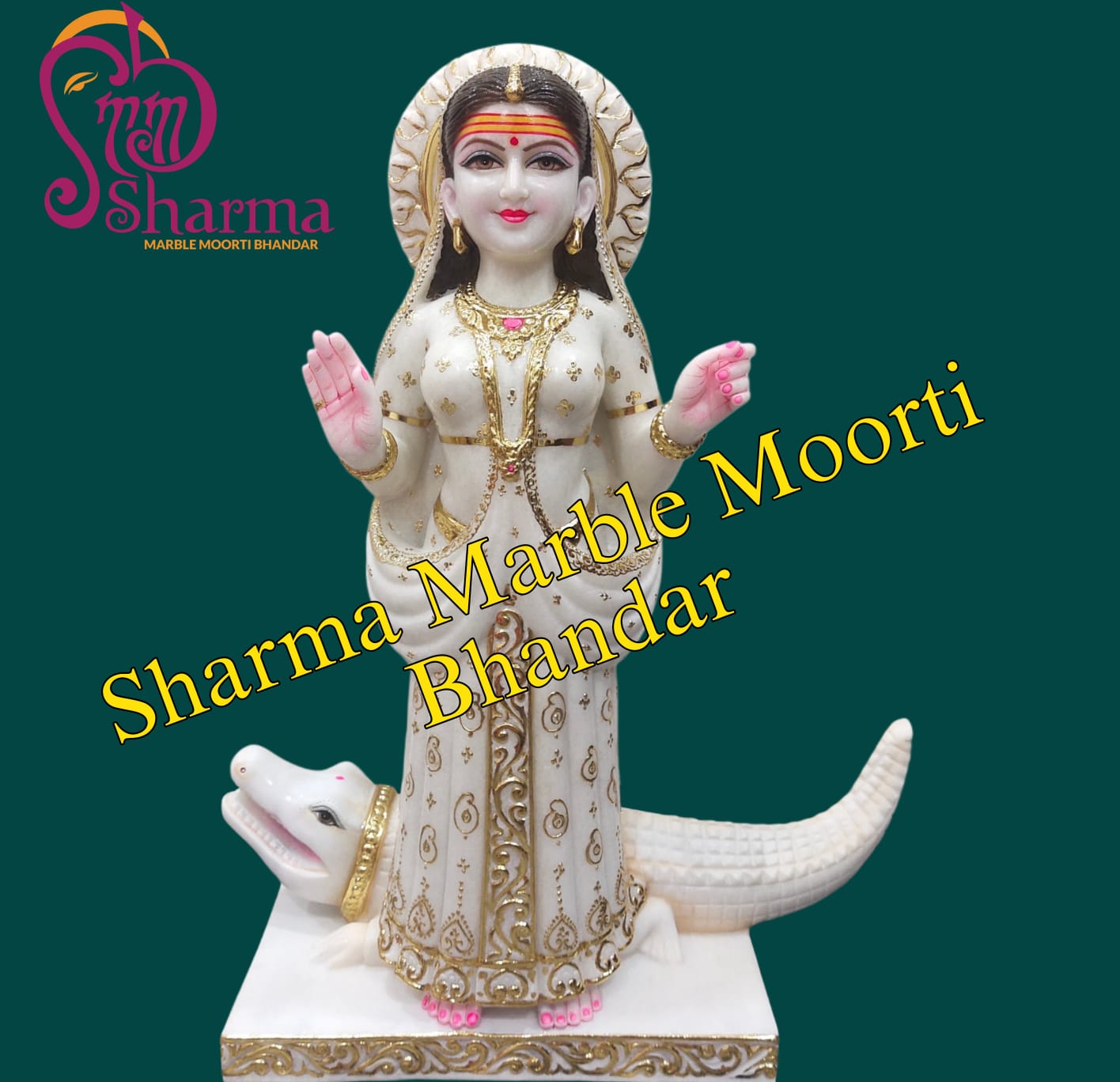 Marble Khodiyar Maa Moorti With Marble Platform for Homes