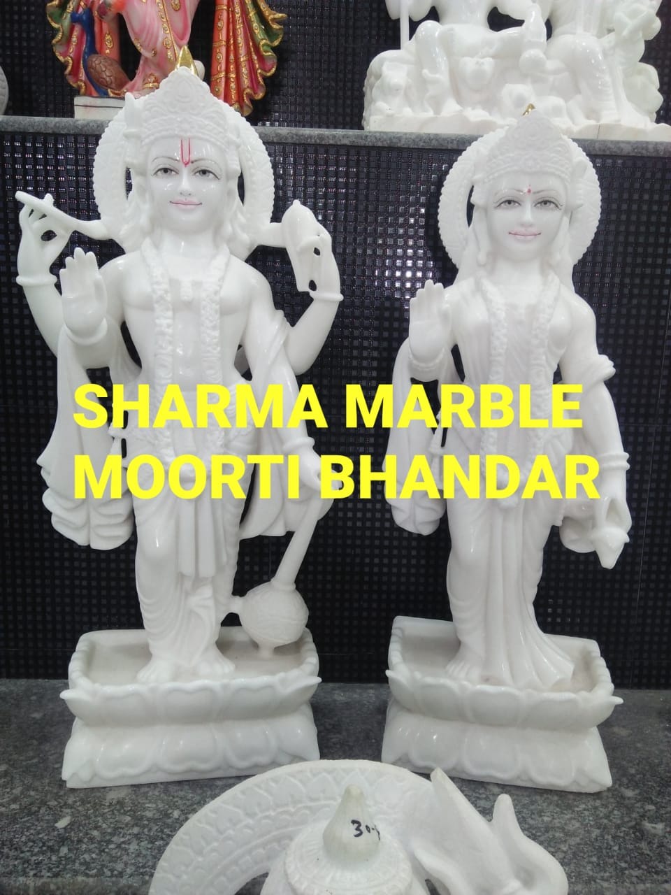 Marble Laxmi Naryan Statue Made With Pure Naturel Marble