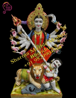 Marble Mahishsuri Ma Statue