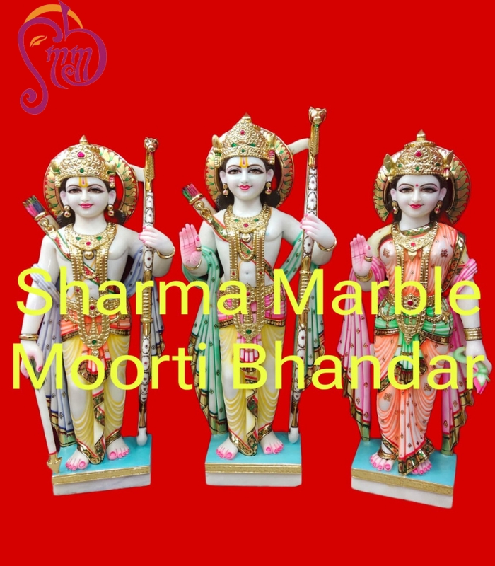 Marble Ram Darbar Statue In White Makrana Marble