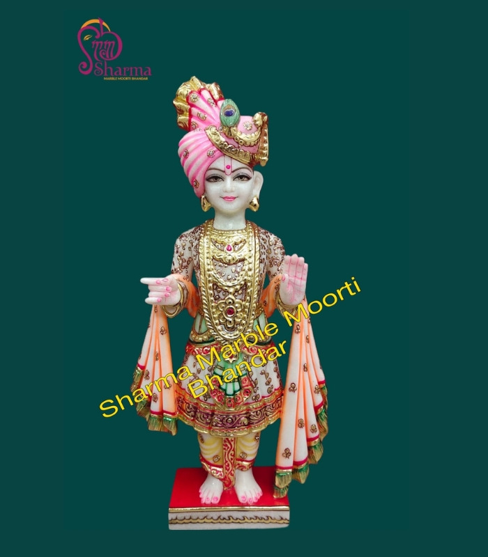 Standing Swaminarayan Marble Statue