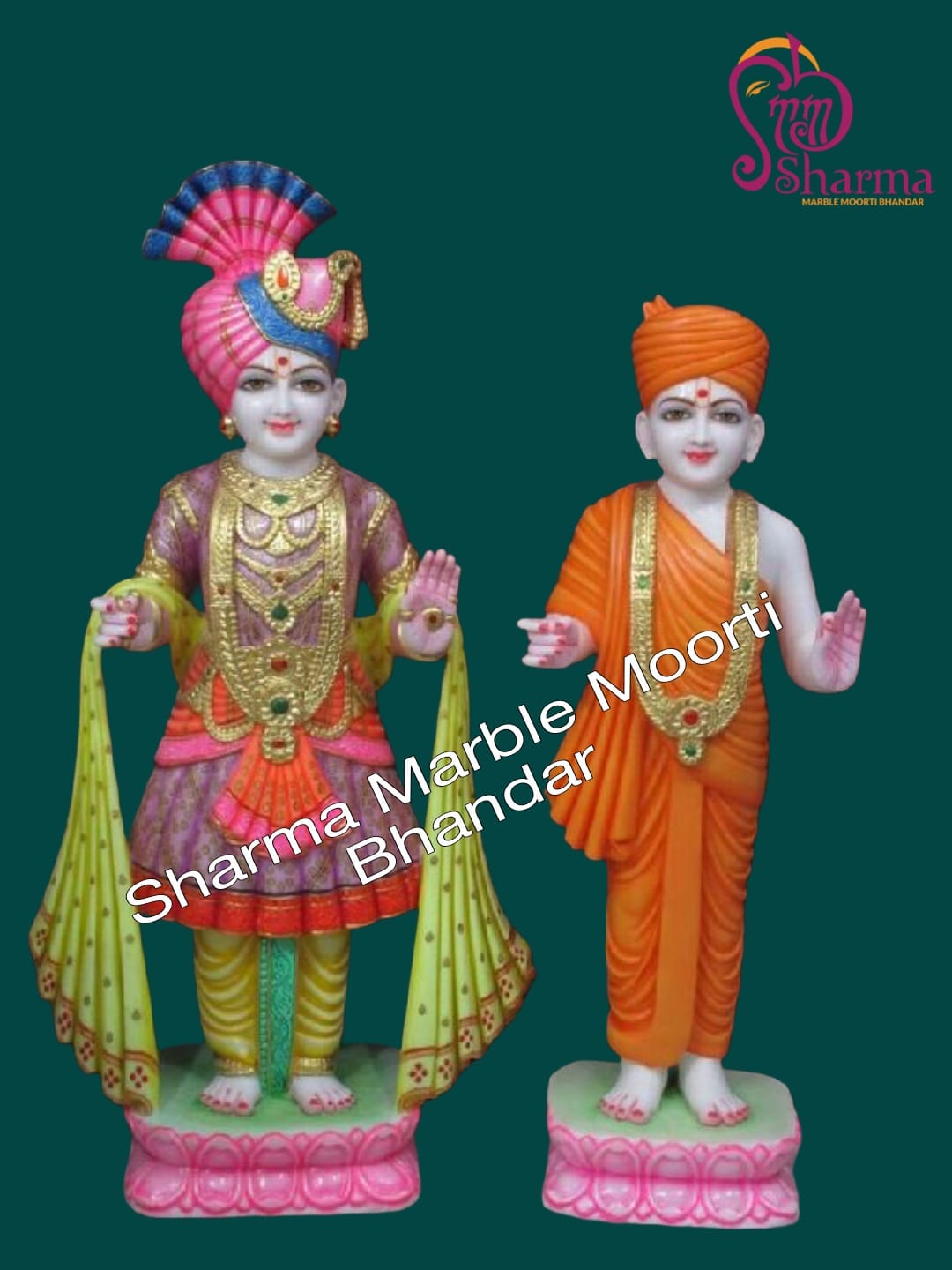White Marble Swami Narayan Statue for Worship